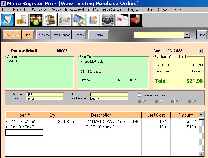 Purchase Orders